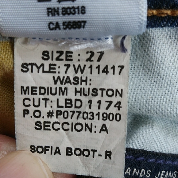 Lucky Brand Embroidered Sofia Boot Cut Jeans 4 / 27R Blue - Picture 6 of 16